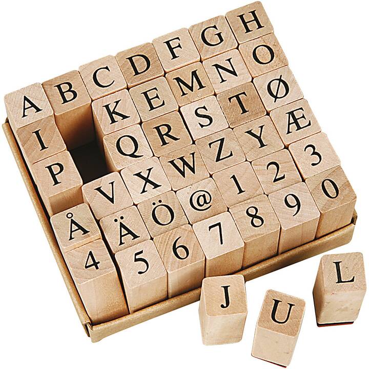 CREATIV COMPANY Timbro di lettere (Beige, 42 pezzo)