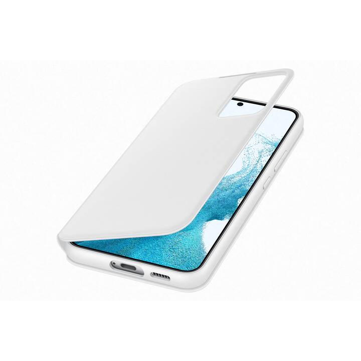 SAMSUNG Flipcover Smart Clear View Cover (Galaxy S22+ 5G, Blanc)