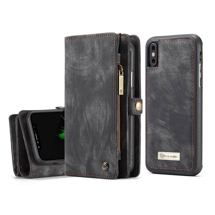 EG Flipcover (iPhone X, iPhone XS, Schwarz)