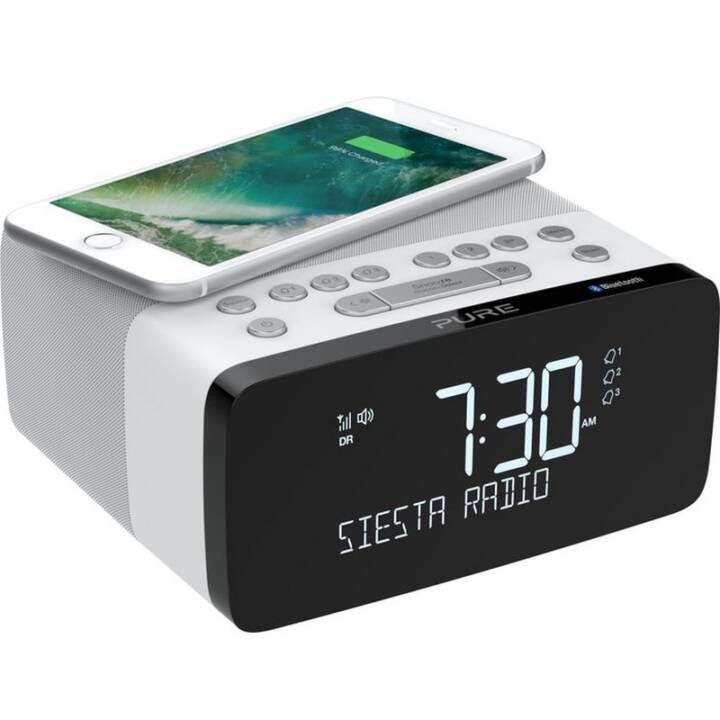 PURE Siesta Charge Radiowecker (Weiss)