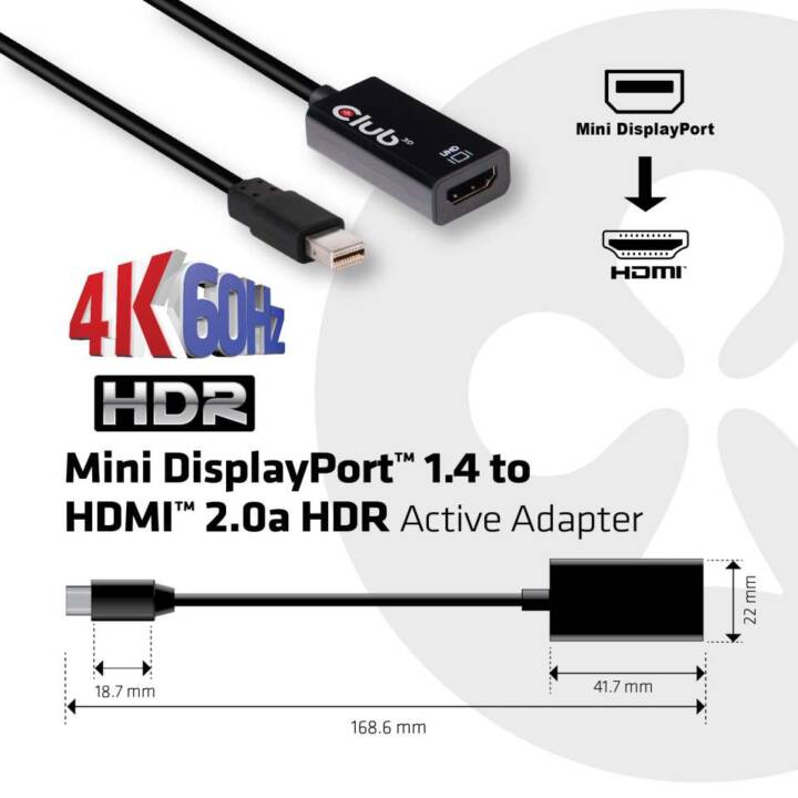 CLUB 3D Video-Adapter (Mini DisplayPort)