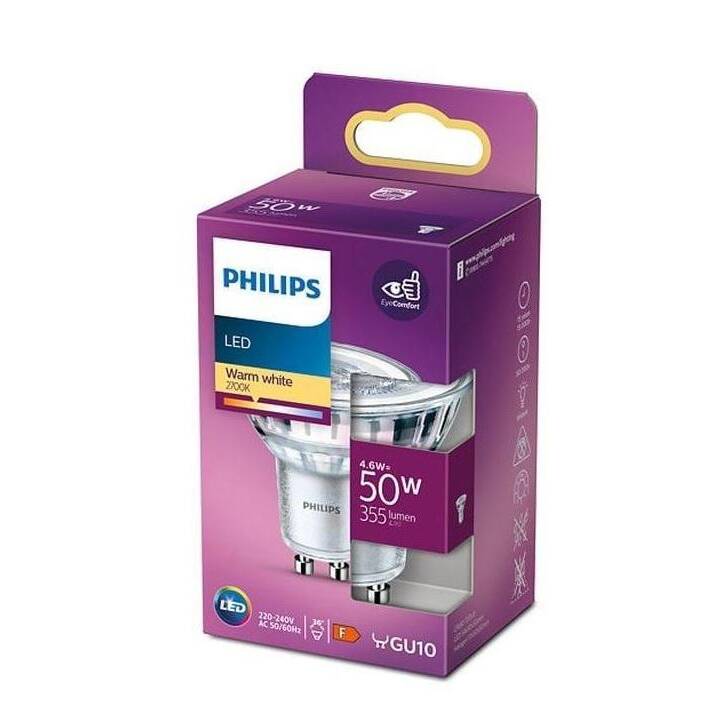 PHILIPS LED Birne (GU10, 4.6 W)