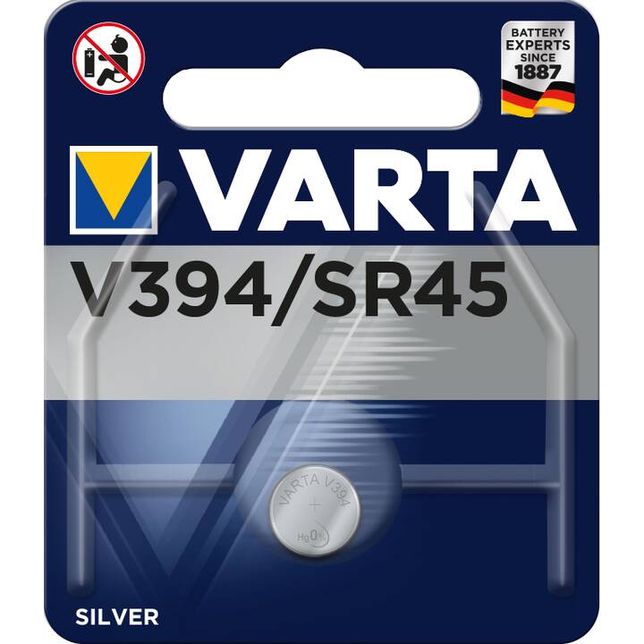 10 x Varta V394 Uhrenbatterie 1,55 V SR936SW SR45 LR936 58mAh Knopfzelle 
