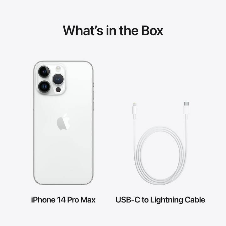 APPLE iPhone 14 Pro Max (5G, 128 GB, 6.7", 48 MP, Silber)