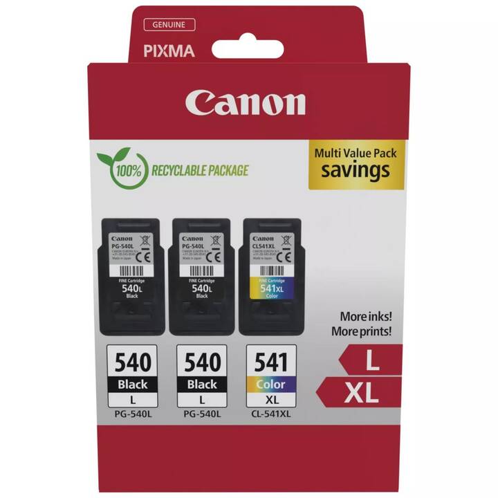 CANON PG-540L x2/CL-541XL (Multipack, Giallo, Nero, Magenta, Cyan)