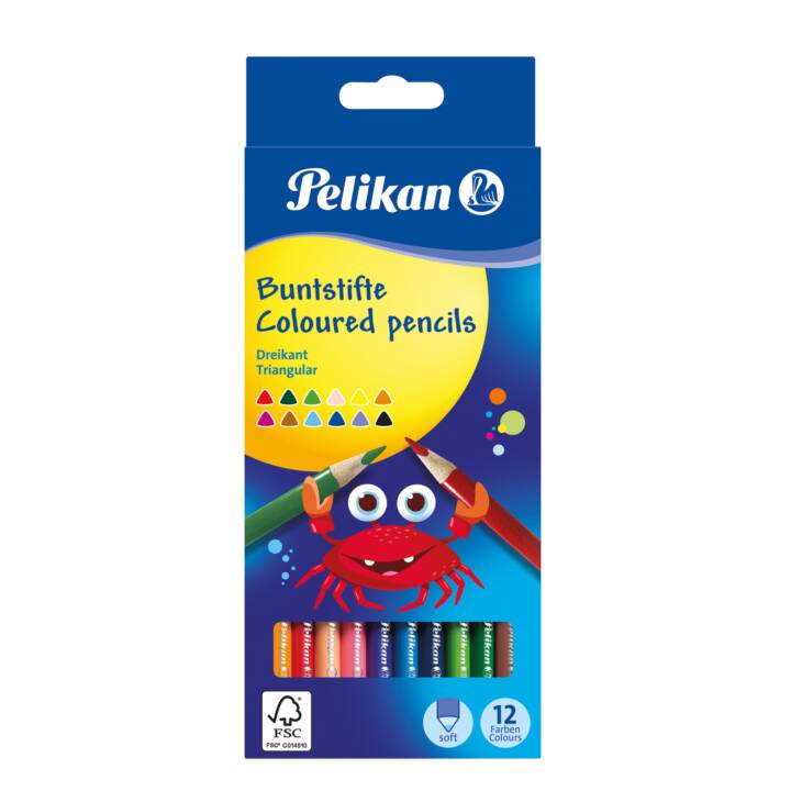 PELIKAN Crayons de couleur (Multicolore, 12 pièce)
