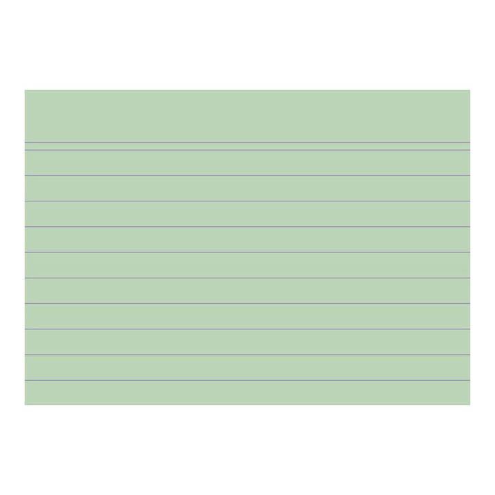 EXACOMPTA Scheda per schedario (A7, Verde, Rigato, 100 pezzo)