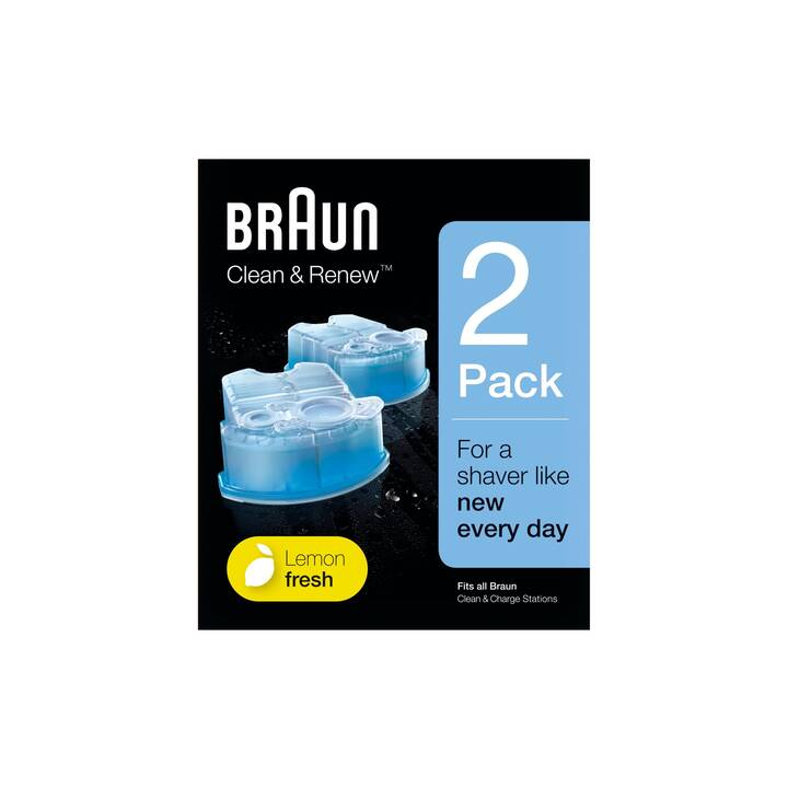 BRAUN Cartouche de nettoyage Clean & Renew CCR2 (2 pièce)