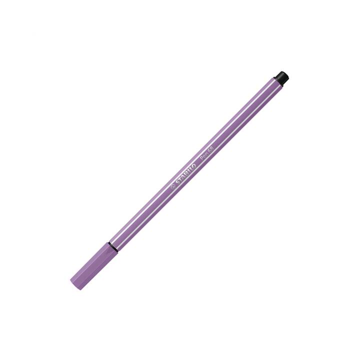 STABILO Pen 68 Filzstift (Grauviolett, 1 Stück)