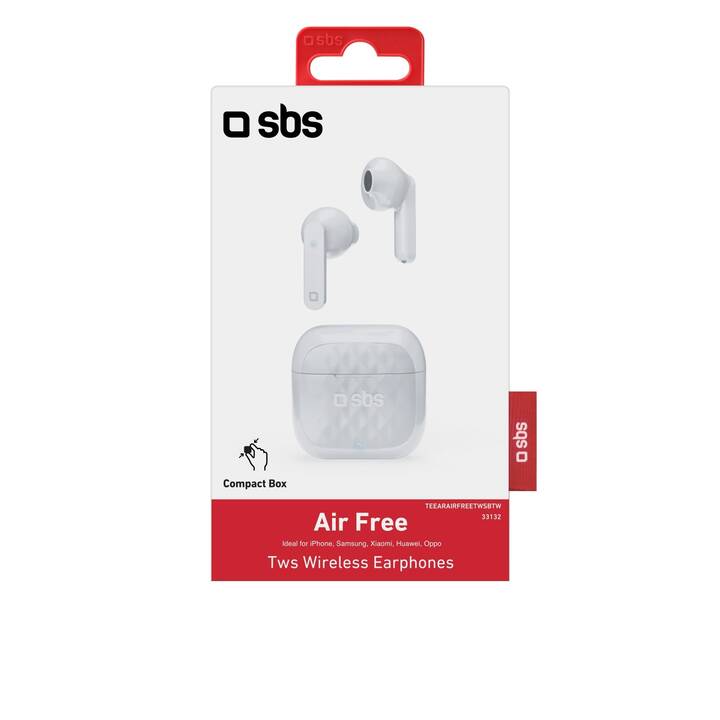 SBS Air Free (In-Ear, Bianco)