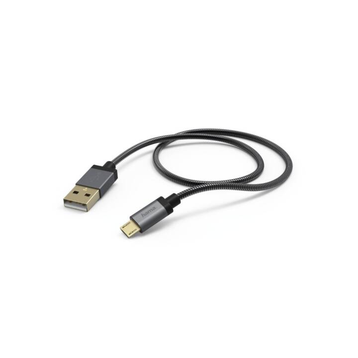 HAMA USB-Kabel (USB 2.0 Typ-A, MicroUSB 2.0 Typ-B, 1.5 m)