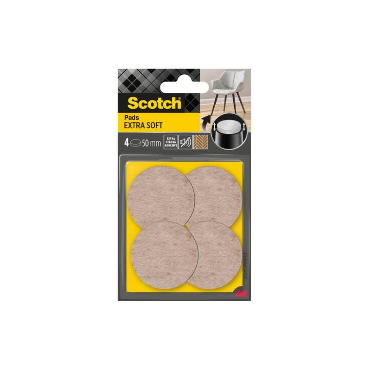 3M Alianti per mobili Extra-Soft (Beige, Marrone, 4 pezzo)