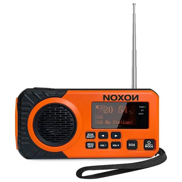 NOXON Dynamo Solar 311 Radio d'extérieur (Orange, Noir)