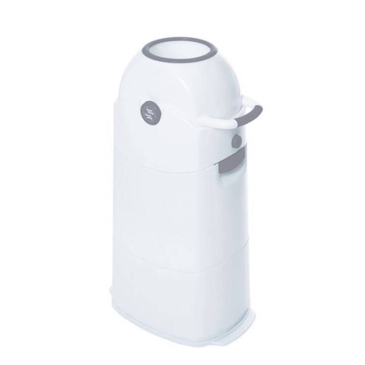 DIAPER CHAMP Poubelles à couches (60 l, Argent, Blanc)