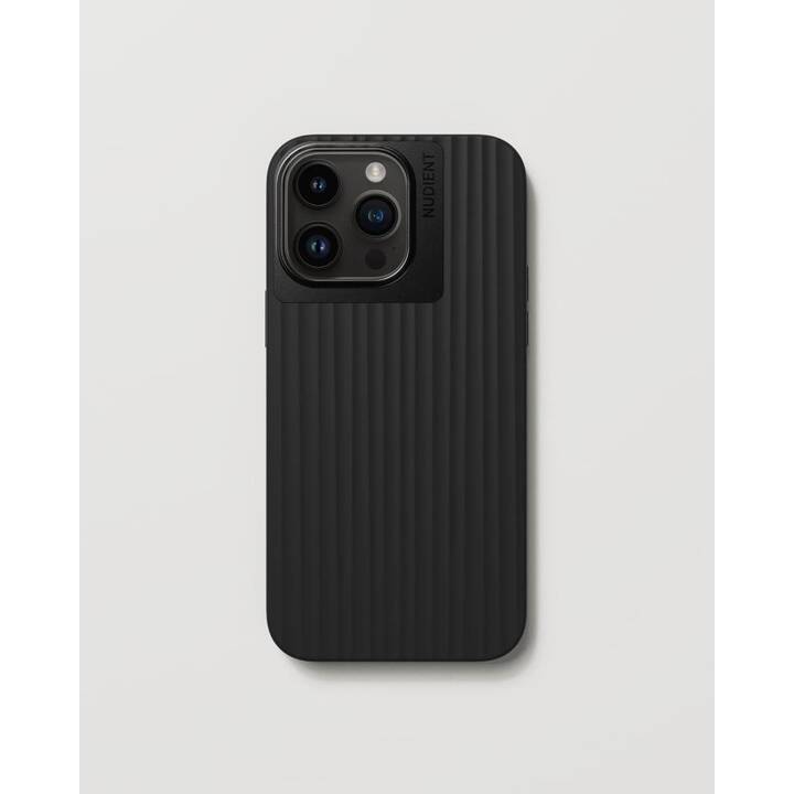 NUDIENT Backcover (iPhone 14 Pro Max, Nero lucido, Charcoal black, Nero, Alluminio, Antracite)