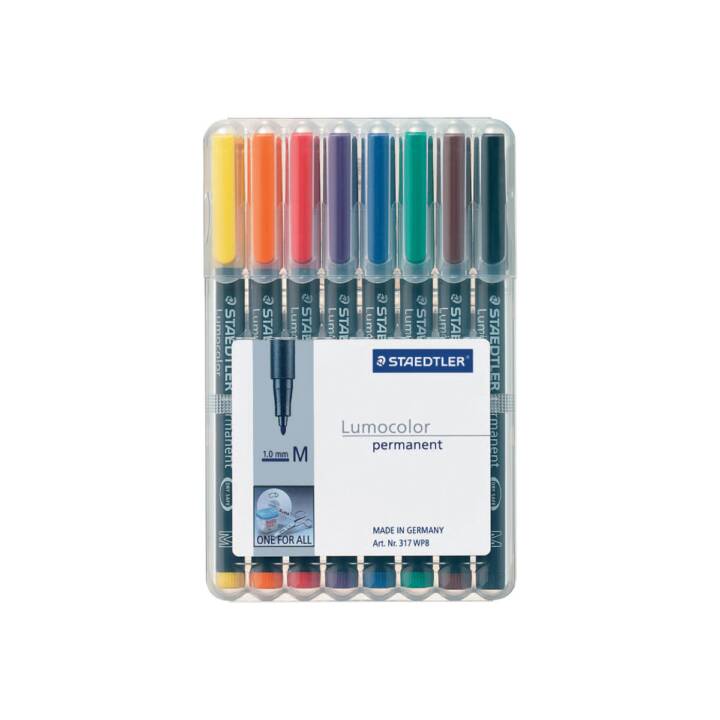 STAEDTLER Marqueur permanent Lumocolor (Multicolore, 8 pièce)
