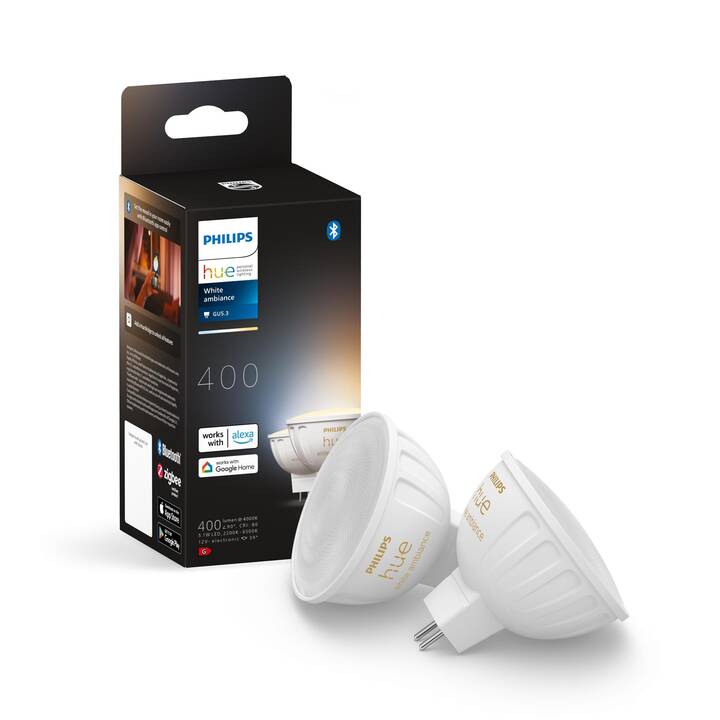 PHILIPS HUE Ampoule LED MR16 Duo (GU5.3, Bluetooth, 5.1 W)