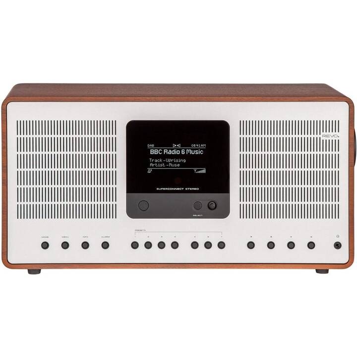 REVO DAB+ Superconnect Stereo Radios numériques (Argent, Blanc)