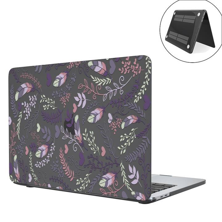 EG coque pour MacBook Air 13" Retina (2018 - 2020) - violet - feuilles