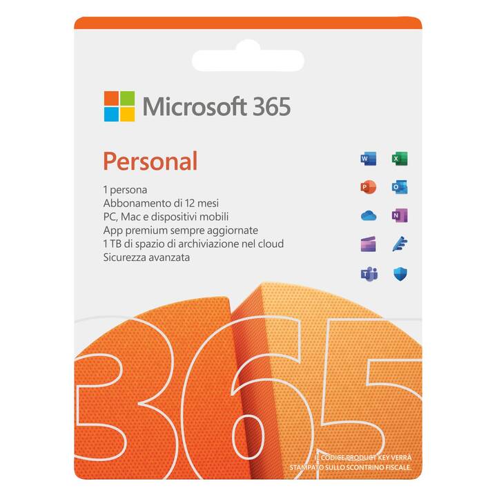 MICROSOFT 365 Personal (Abbonamento, 1x, 1 anno, Italiano)