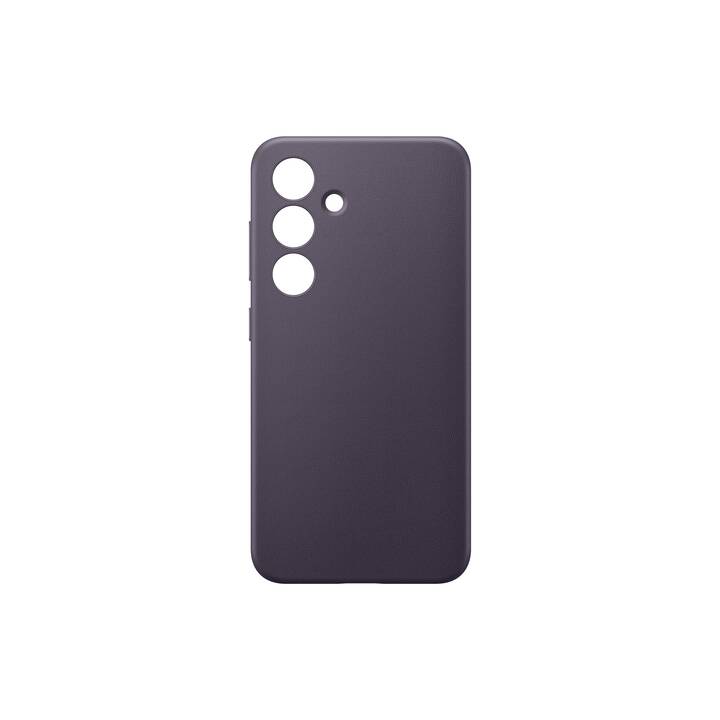 SAMSUNG Backcover Vegan Leather (Galaxy S24, Viola scuro)