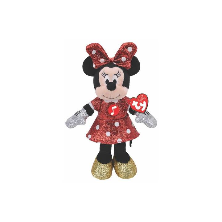 TY Minnie Mouse (15 cm, Schwarz, Gold, Rot)