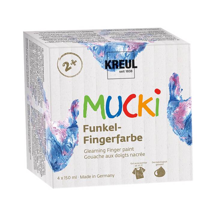 C. KREUL Fingerfarbe (600 ml, Silber, Gold, Blau, Rosa, Mehrfarbig)