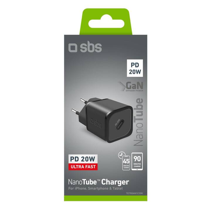 SBS 20-W-GaN-Power Delivery Hub caricabatteria (USB C)