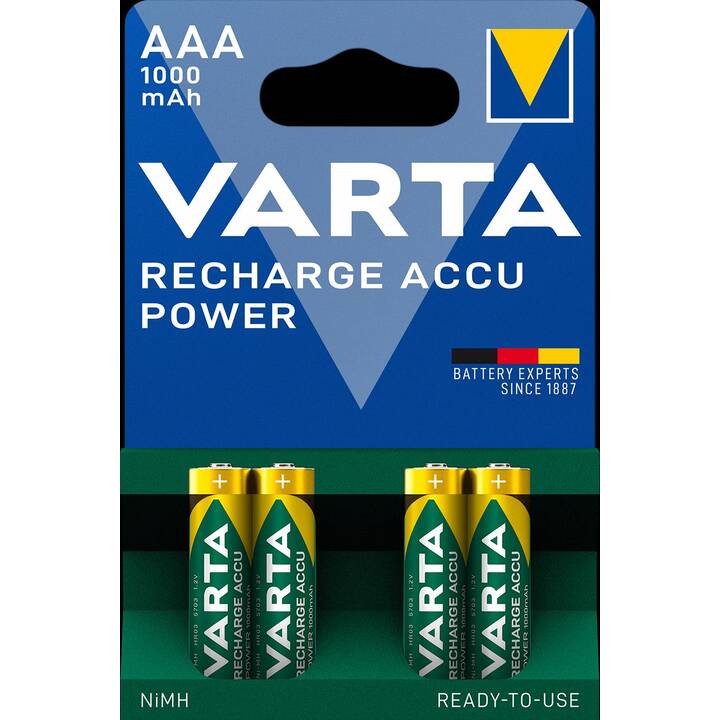 VARTA Power Accus (AAA / Micro / LR03, 4 pièce)