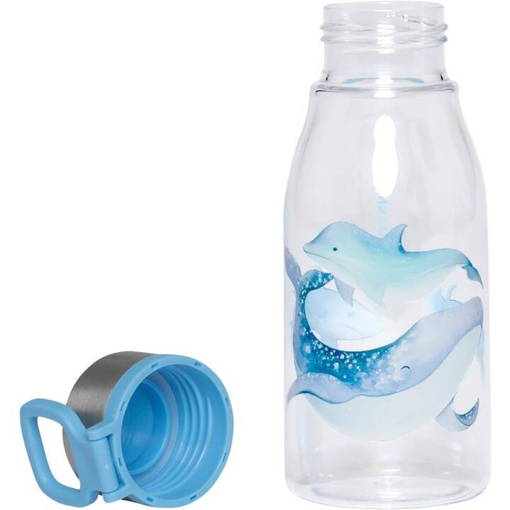 BECKMANN Trinkflasche Ocean (0.4 l, Transparent, Blau)