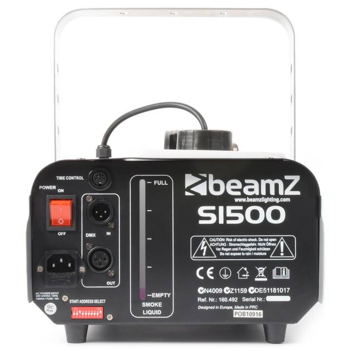 BEAMZ S1500 Nebelmaschine (2 l, 1500 W, Grau, Schwarz)