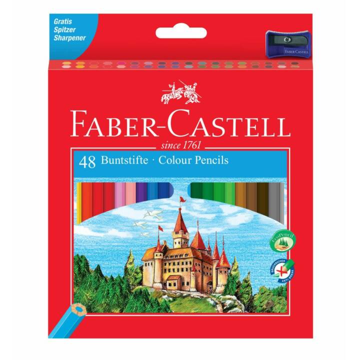 FABER-CASTELL Crayons de couleur (Multicolore, 48 pièce)