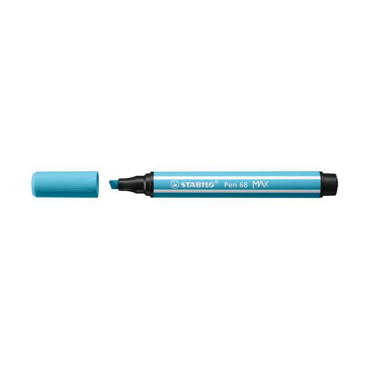 STABILO Pen 68 Max Crayon feutre (Bleu azur, 1 pièce)