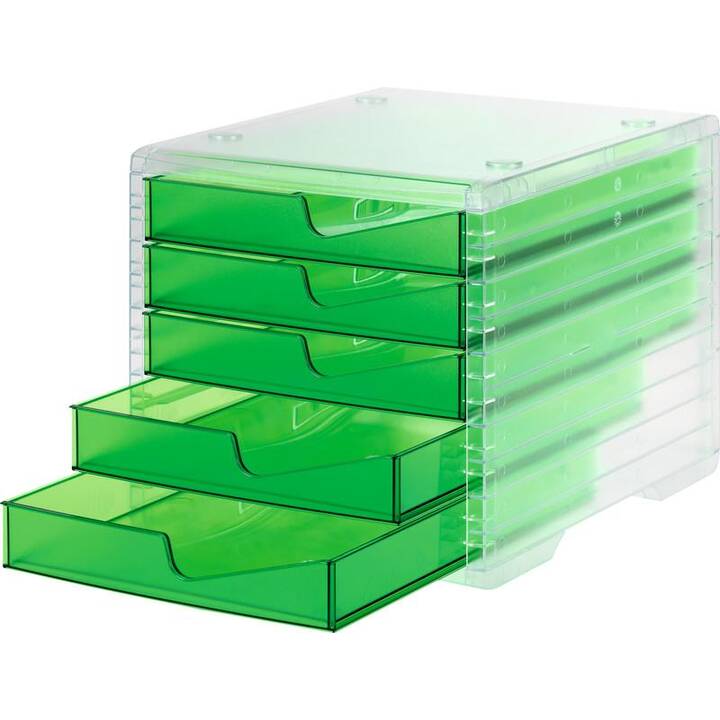 STYRO Büroschubladenbox (A4, C4, Grün)