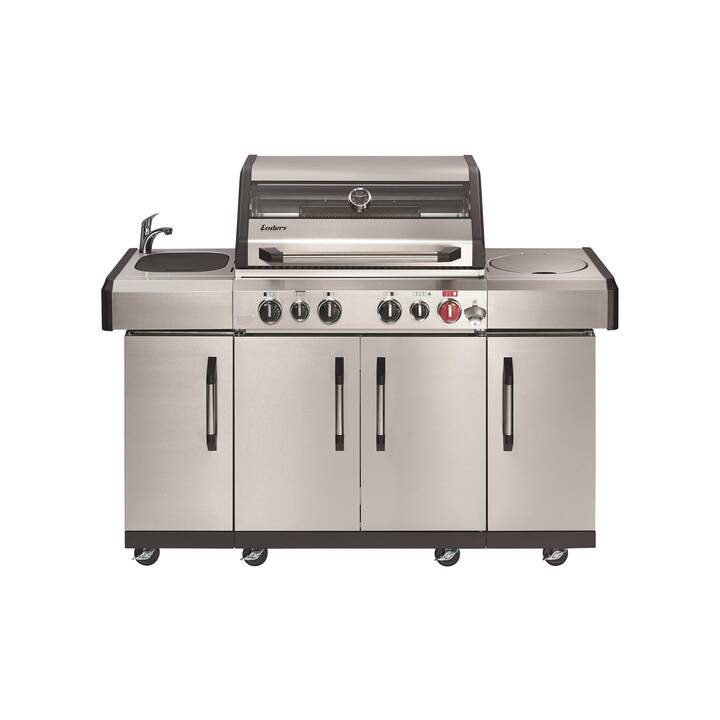 ENDERS Kansas II Pro 4 Grill a gas (Argento)
