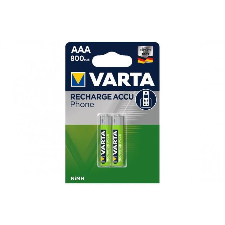 VARTA Accumulateur (AAA / Micro / LR03, Universel, 2 pièce)