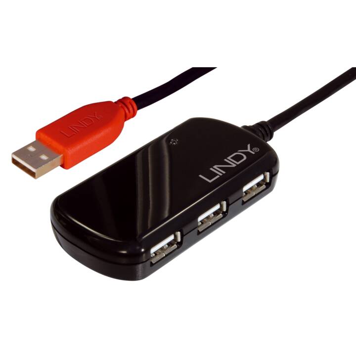 LINDY Adaptateur (USB 2.0 Type-A, USB 2.0 Type-A, 12 m)