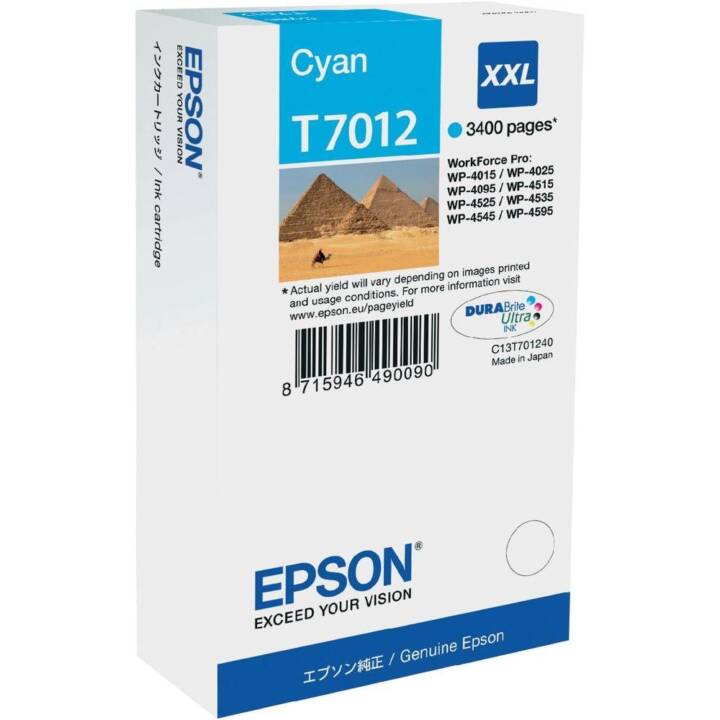 EPSON C13T70124010 (Cyan, 1 pièce)