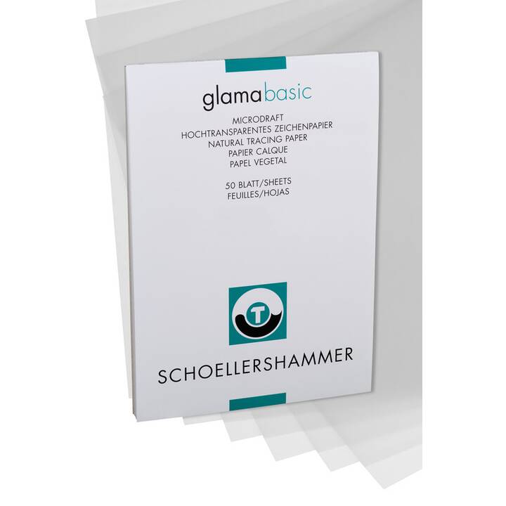 SCHOELLERSHAMMER Papier à dessin Glama Basic (Transparent, A3, 50 pièce)