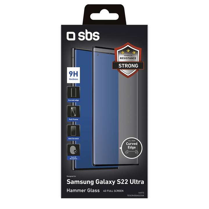 SBS Verre de protection d'écran 4D Full (Galaxy S22 Ultra 5G)
