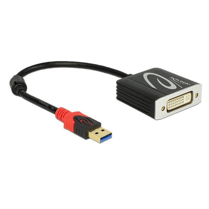 DELOCK Adaptateur (DVI-I, USB 3.0, 0.2 m)