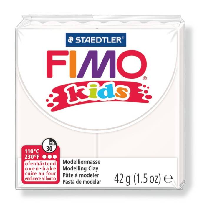 FIMO Modelliermasse Kids (42 g, Weiss)