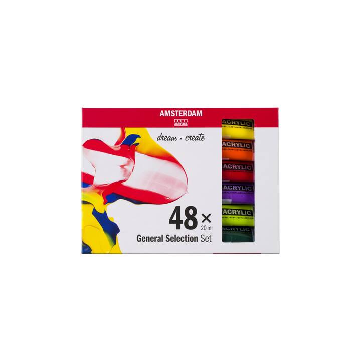AMSTERDAM Acrylfarbe Set (6 x 20 ml, Mehrfarbig)