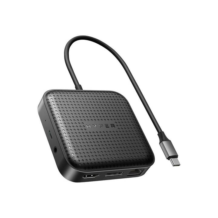 HYPER Stazione d'aggancio (DisplayPort, HDMI, USB di tipo C, RJ-45 (LAN), 2 x USB 3.1 Typ-A)