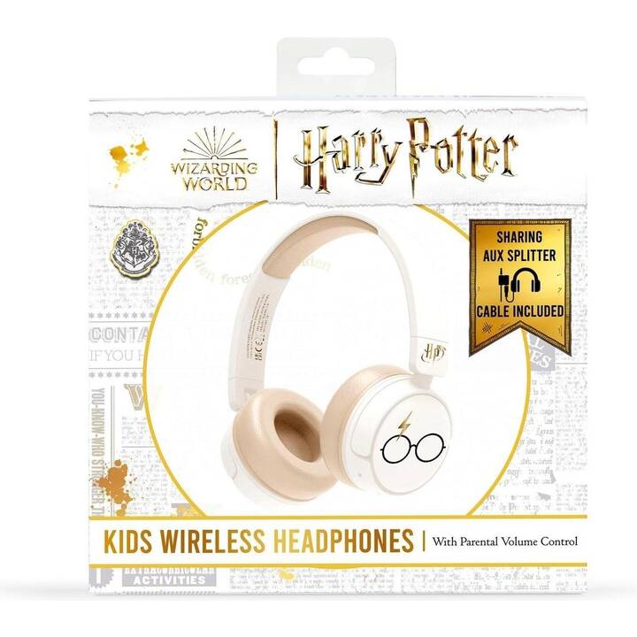 OTL TECHNOLOGIES Harry Potter Kinderkopfhörer (Bluetooth 5.0, Cream)