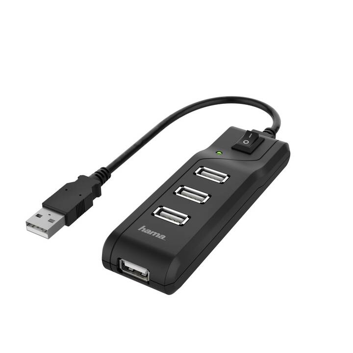HAMA USB-Hub (4 Ports, USB Typ-A)