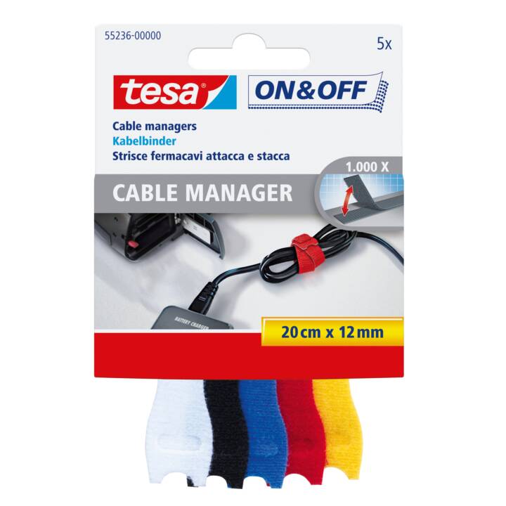 TESA Colliers de câbles (200 mm, 5 pièce)