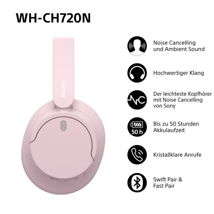 SONY WH-CH720N (ANC, Pink) - Interdiscount