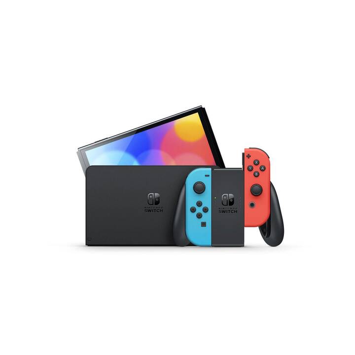 NINTENDO Switch OLED-Modell Neon 64 GB (Mario Kart 8 Deluxe (Downloadcode) + Switch Online 3 M., DE, IT, FR)