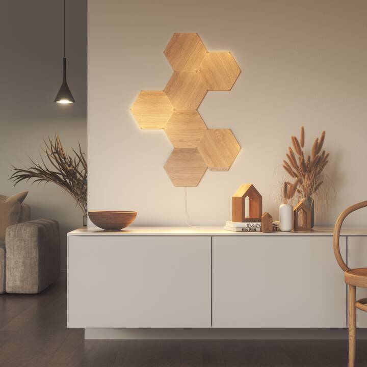 NANOLEAF Lumière d'ambiance LED Elements Starter Kit 7PK (Brun, 42 W)